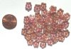 50 3x9mm Transparent Pink Lustre Spacer Flowers